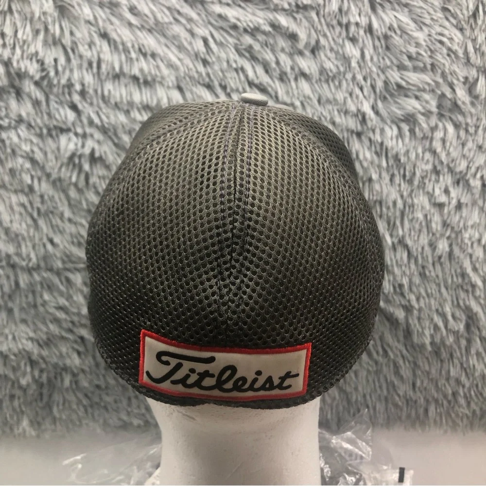 Titleist Hat Mens Small Medium Gray White Golf FJ Footjoy Baseball Cap Hat